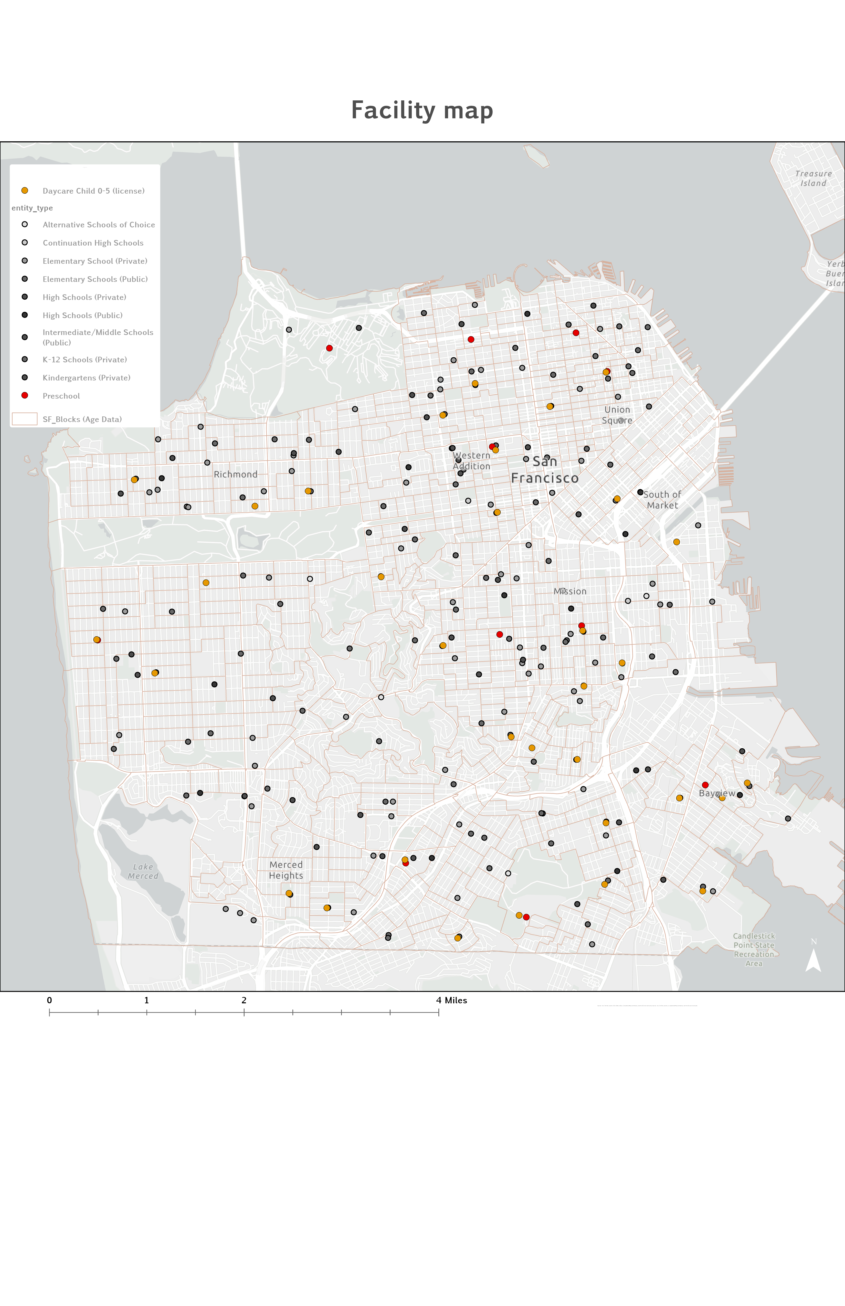 Facility map — Early Childhood Educational Facilities in San Francisco